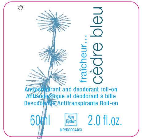 FRAICHEUR CEDRE BLEU ANTIPERSPIRANT AND DEODORANT ROLL-ON